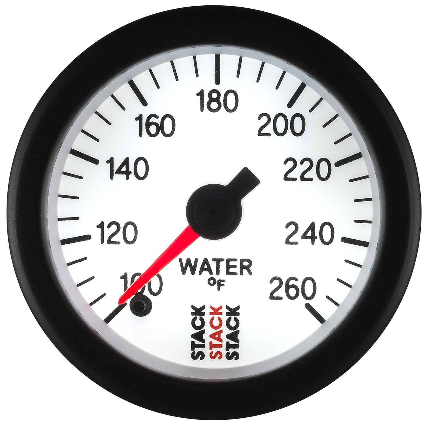 AutoMeter - WATER TEMP, PRO STEPPER MOTOR, 52MM, WHT, 100-260 °F, STEPPER MOTOR, 1/8" NPTF MACHO (ST3358)