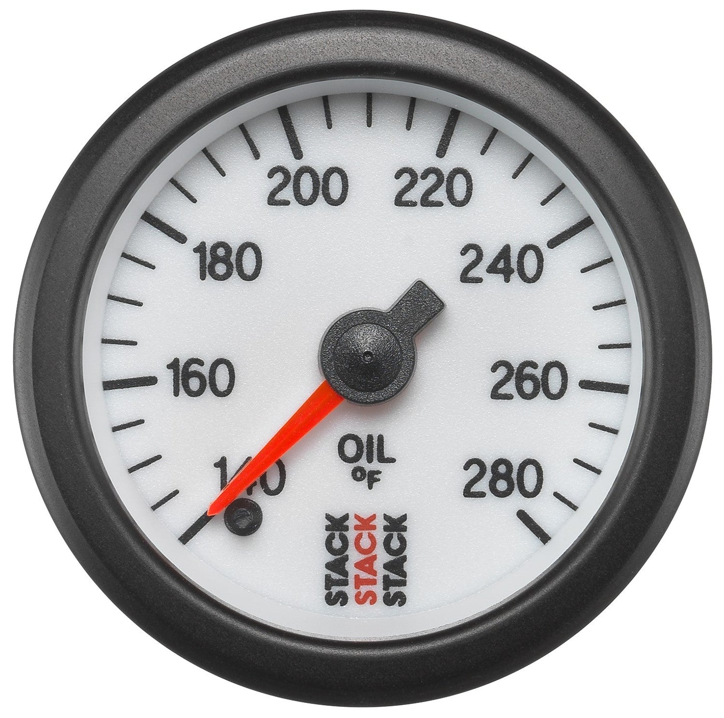 AutoMeter - OIL TEMP, PRO STEPPER MOTOR, 52MM, WHT, 140-280 °F, STEPPER MOTOR, 1/8" NPTF MALE (ST3360)