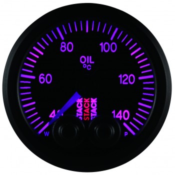 AutoMeter - OIL TEMP, PRO-CONTROL, 52MM, BLK, 40-140 °C, 1/8" NPTF MACHO (ST3509)