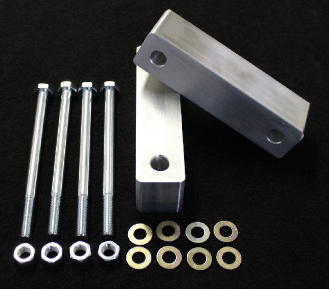 Xcessive Manufacturing - E chassis Front Frame Spacers, 2.0" Aluminum with bolts (T-Exx-FFS-S3)