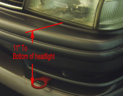 Xcessive Manufacturing - MX73/83 Chassis Front Tow Hook (Aero-11" to headlight) (T-MX-FTH-AERO)
