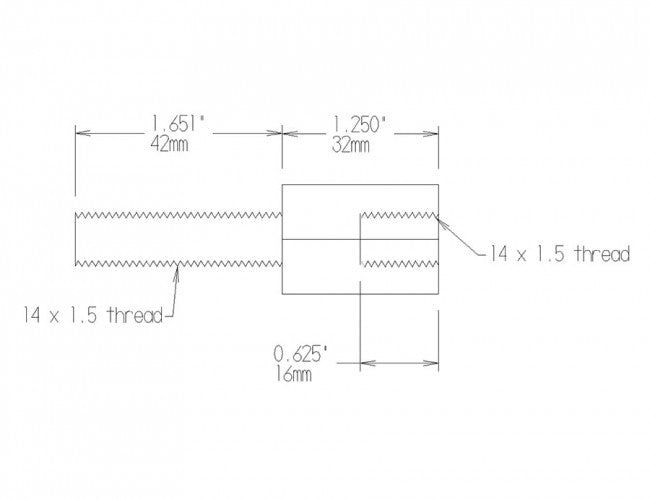 Xcessive Manufacturing - Toyota Tie Rod Extensions-S1 14mm x 1,5 adaptador (T-TRE-S1)