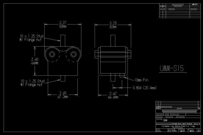 Xcessive Manufacturing -  Urethane Motor Mount - Series 15 (UH-UMM-S15)