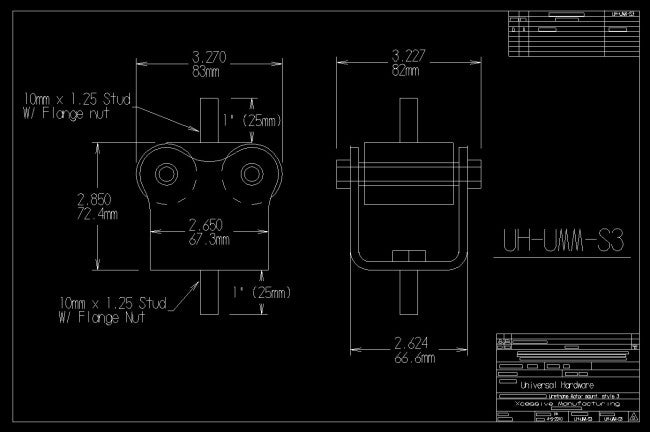 Xcessive Manufacturing - Urethane Motor Mount - Series 3 (UH-UMM-S3)