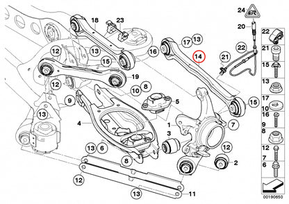 PMC Motorsport - Braços de controle inferiores ajustáveis ​​traseiros estilo Uniball / Track BMW E90 E82 (não - M) (WRKE90-U)