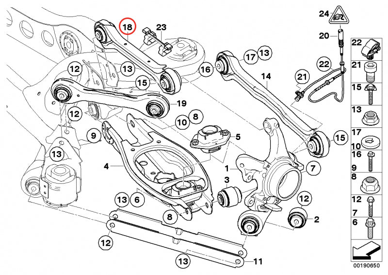 PMC Motorsport - Rasto de aço ajustável Braços de controle BMW E90 E82 (sem M) - Uniball (WRPOE90-U)