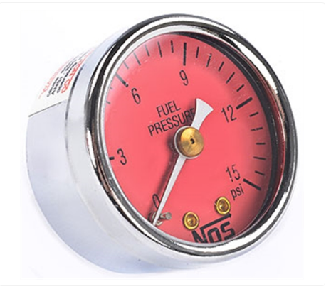 Sistema de óxido nitroso - Indicador de presión de combustible NOS Cara roja (15900NOS)